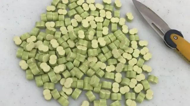 Pills which Staffordshire Police found at V Festival