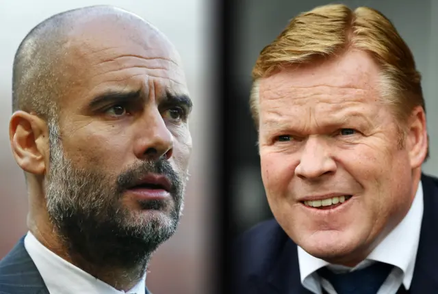 Pep Guardiola and Ronald Koeman