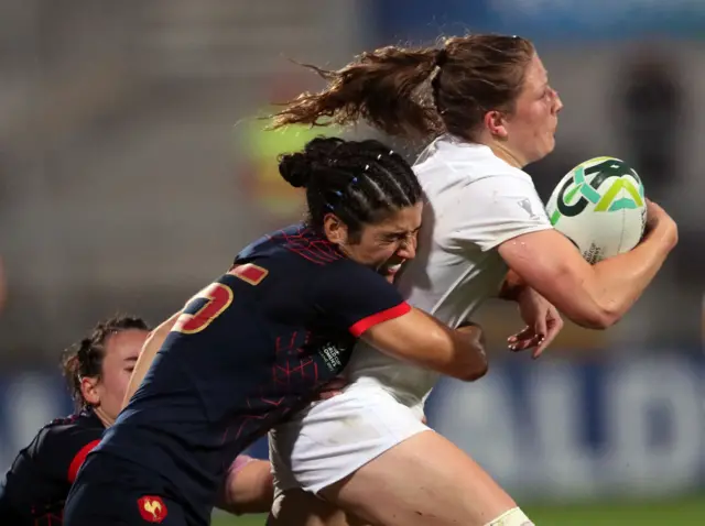 Lydia Thompson is tackled