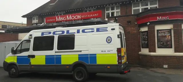 Police presence at a Wolverhampton restaurant