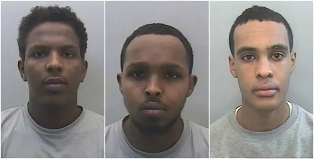 Abdirahman Abukar, Abdirahman Kadir and Ibrahim Mohammed,