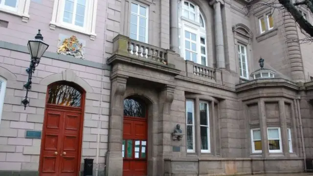 Jersey's Royal Court entrance