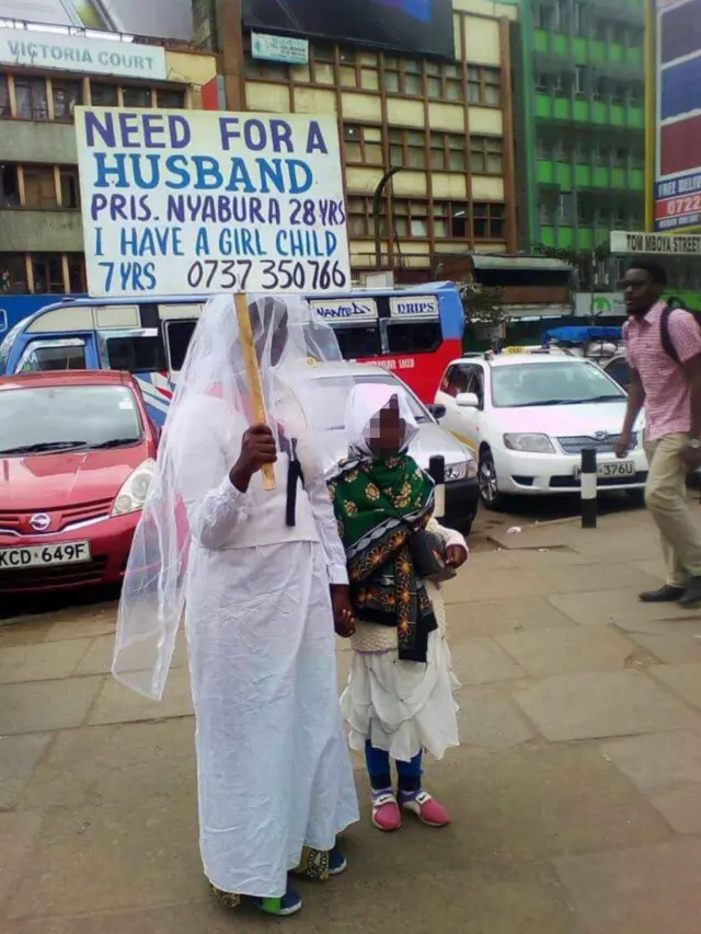 Woman advertising for husband