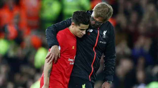 Jurgen Klopp and Philippe Coutinho