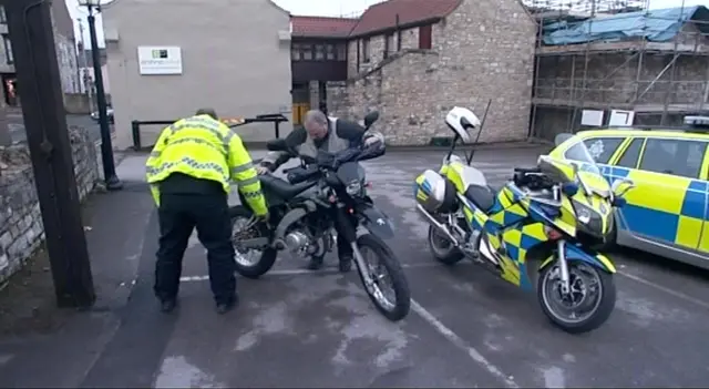 Bike being checked by police