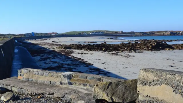 damage to the L'Ancresse sea wall