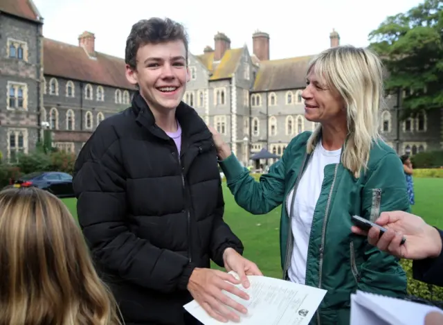 Woody Cook and his mother Zoe Ball