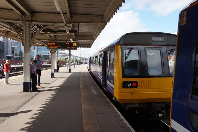 Sheffield train station platform