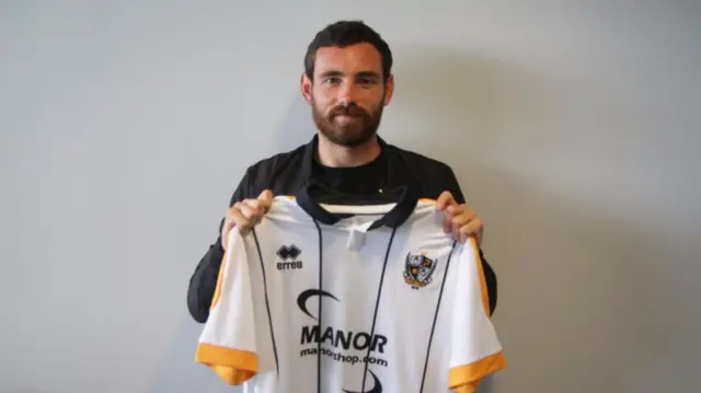 David Worrall with Port Vale shirt