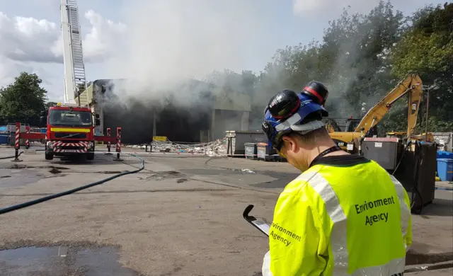 Environment Agency at fire