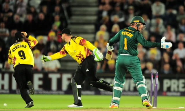 Brendan Taylor run out