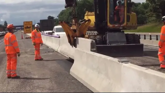 Work on the M6 near Crewe