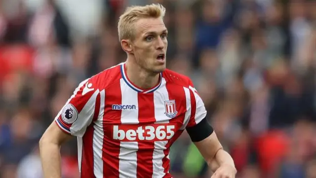 Darren Fletcher in Stoke City shirt