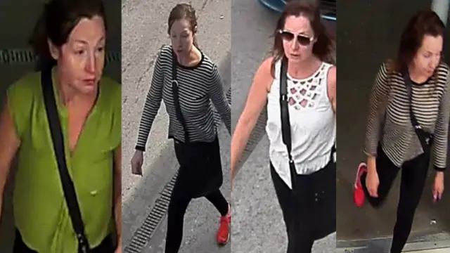 CCTV images of Kerry Cast before her body was found