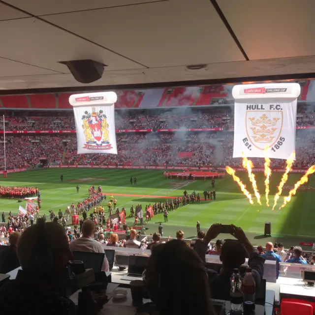 view from the Wembley press seats