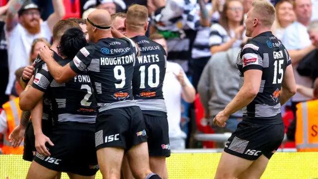 Hull FC players celebrate