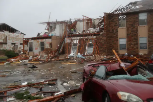 The hurricane destroyed an entire apartment complex in Rockport, Texas