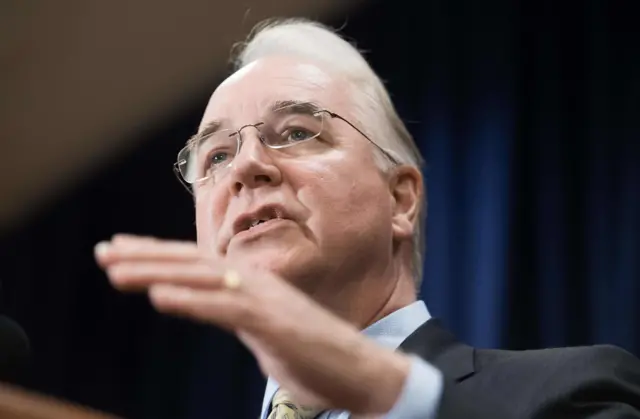 US Health and Human Services Secretary Tom Price, 8 August 2017