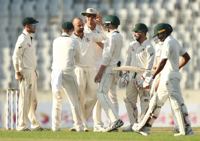 Australia celebrate wicket