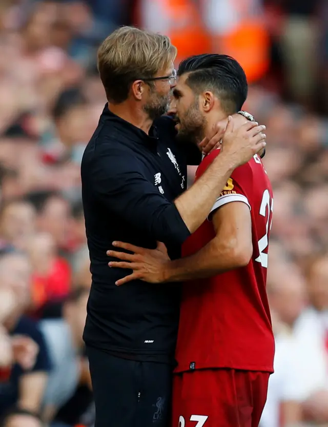 Emre Can and Jurgen Klopp