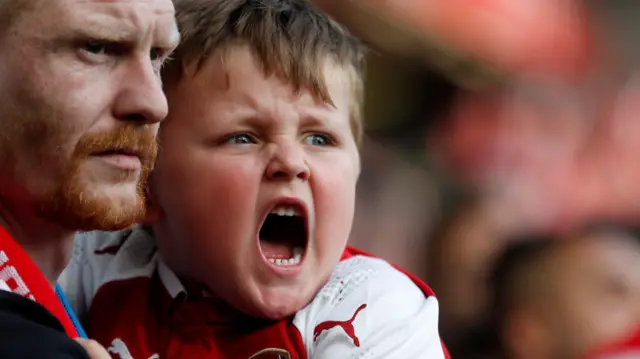 Arsenal fan at Anfield