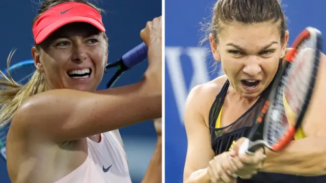 Maria Sharapova and Simona Halep