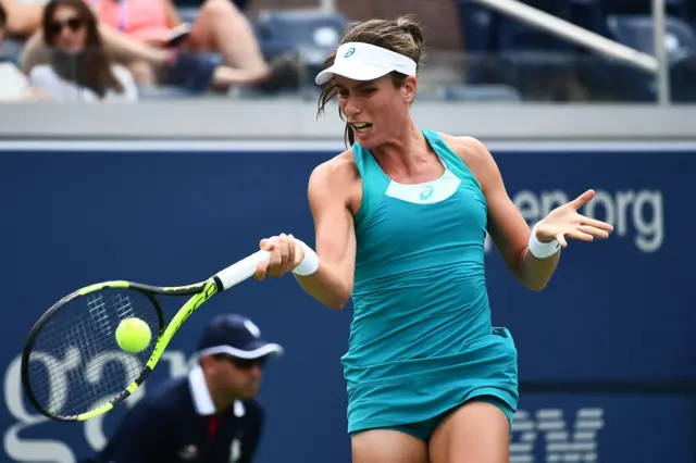 Johanna Konta returns