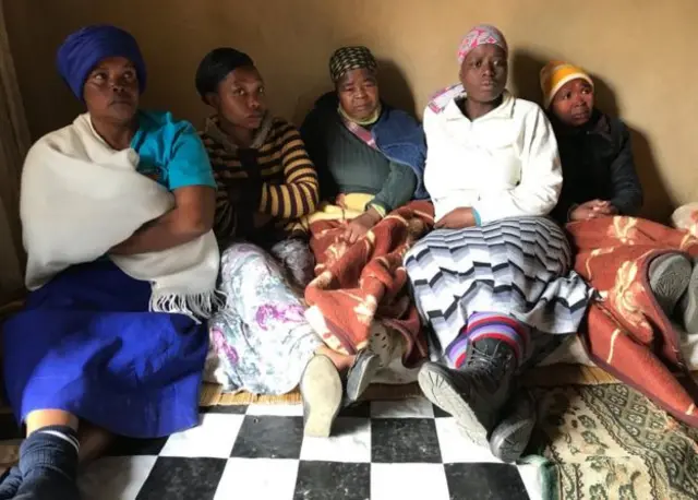 Nozipho Ntelele, in white top, said Ms Hlatshwayo's killing was brutal