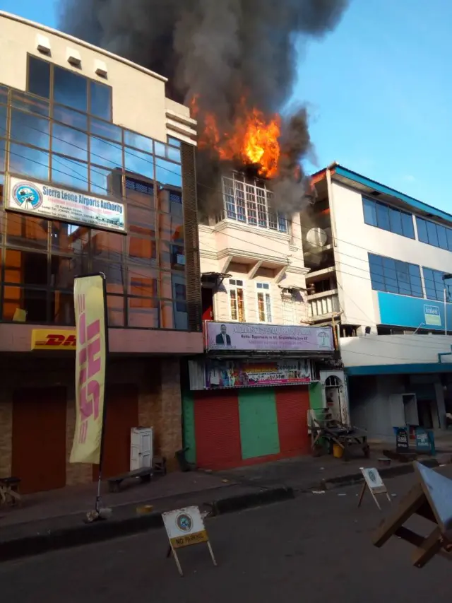 Fore at a building in Freetown