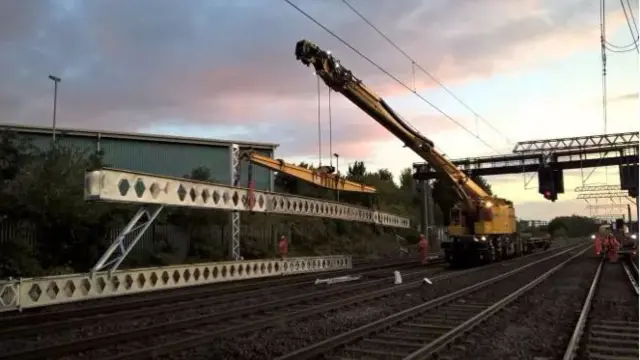 Upgrade works on the Chase railway line