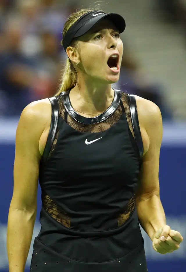 Maria Sharapova celebrates