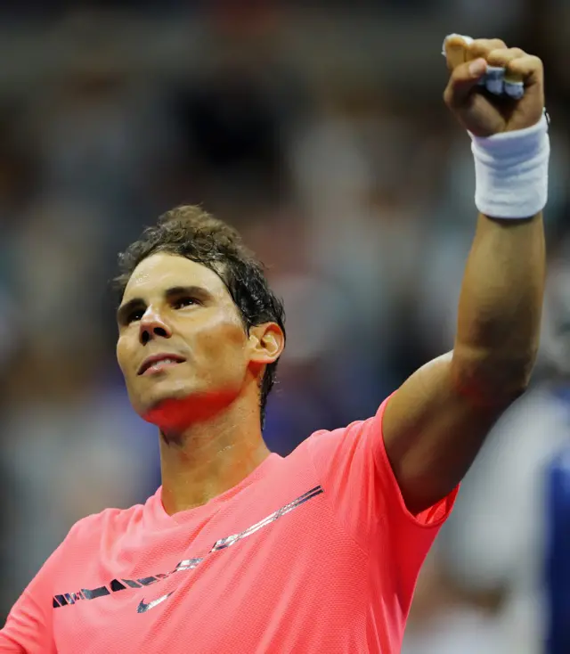 Rafael Nadal of Spain celebrates