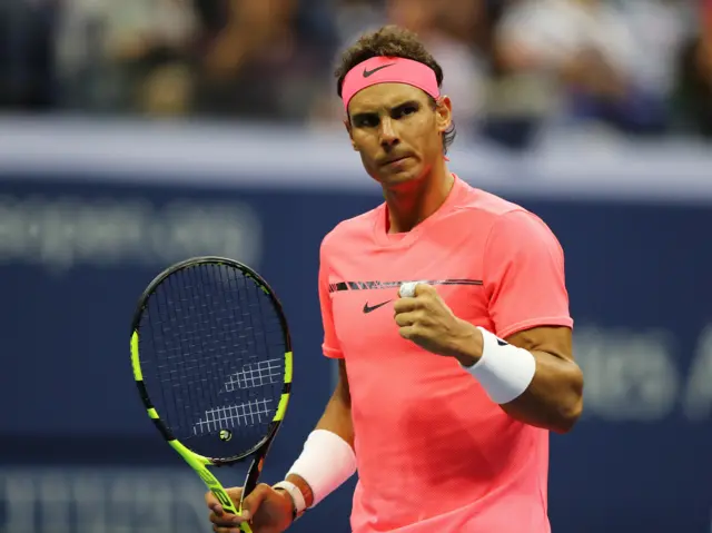 Rafa Nadal celebrates