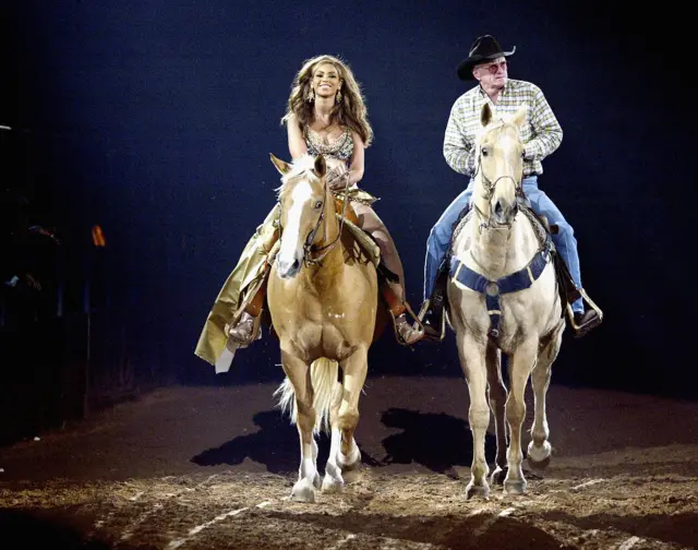 Beyonce on a horse