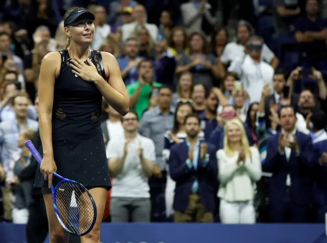 Maria Sharapova of Russia celebrates