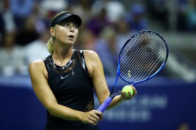 Maria Sharapova of Russia serves