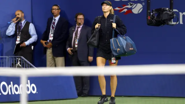 Maria Sharapova enters court