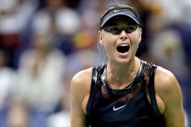 Marina Sharapova celebrates