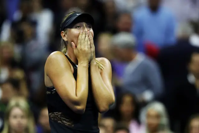 Maria Sharapova of Russia celebrates