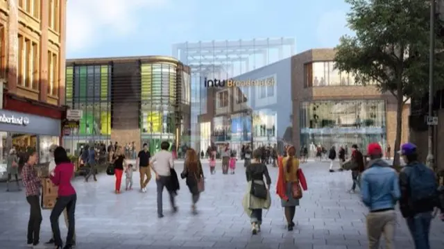 Artist impression of new look Broadmarsh centre