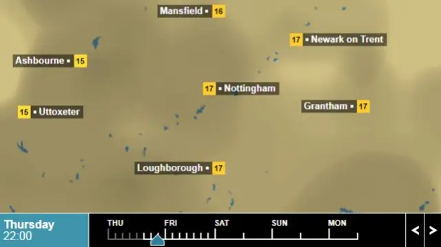 BBC Weather map