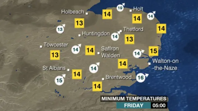 Look East weather map