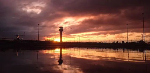 East Midlands Airport sunrise