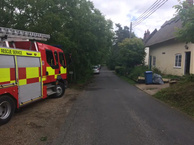 Fire on Scotland Street, Stoke by Nayland