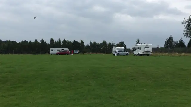 The caravans on the site