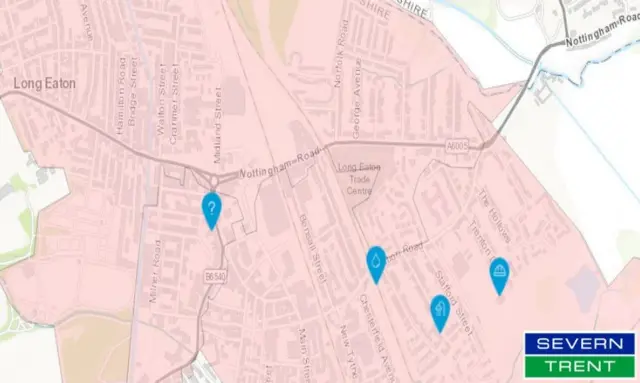 Long Eaton map