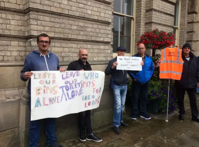 Protests outside Grimsby