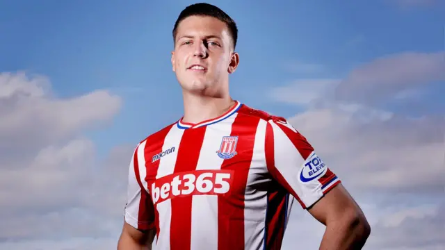 Kurt Wimmer in Stoke City shirt