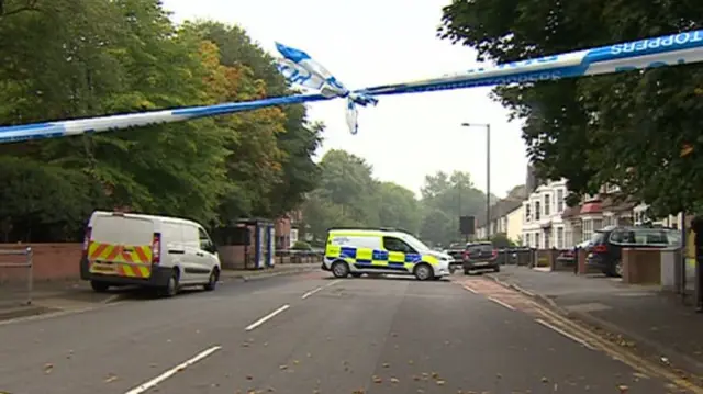 Police in Edgbaston following a hit-and-run