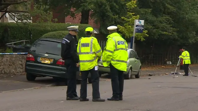 Police on City Road in Edgbaston